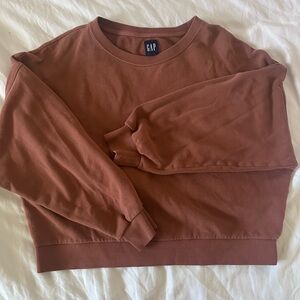 GAP Womens Crewneck Sweater in Rust